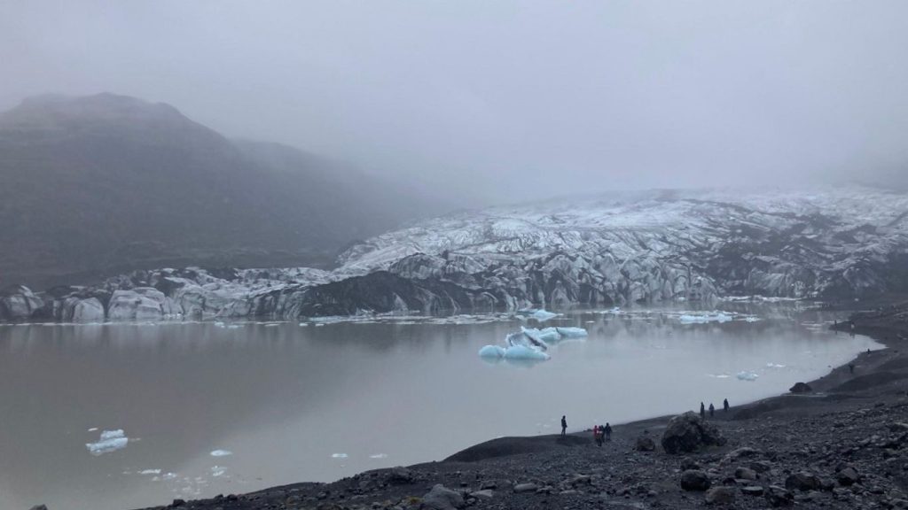アイスランド、ソゥルヘイマヨークトル氷河の写真